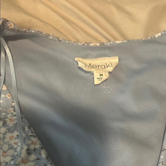 Meraki Flutter Sleeve Ruffled Blue Blouse - Picture 2 of 5